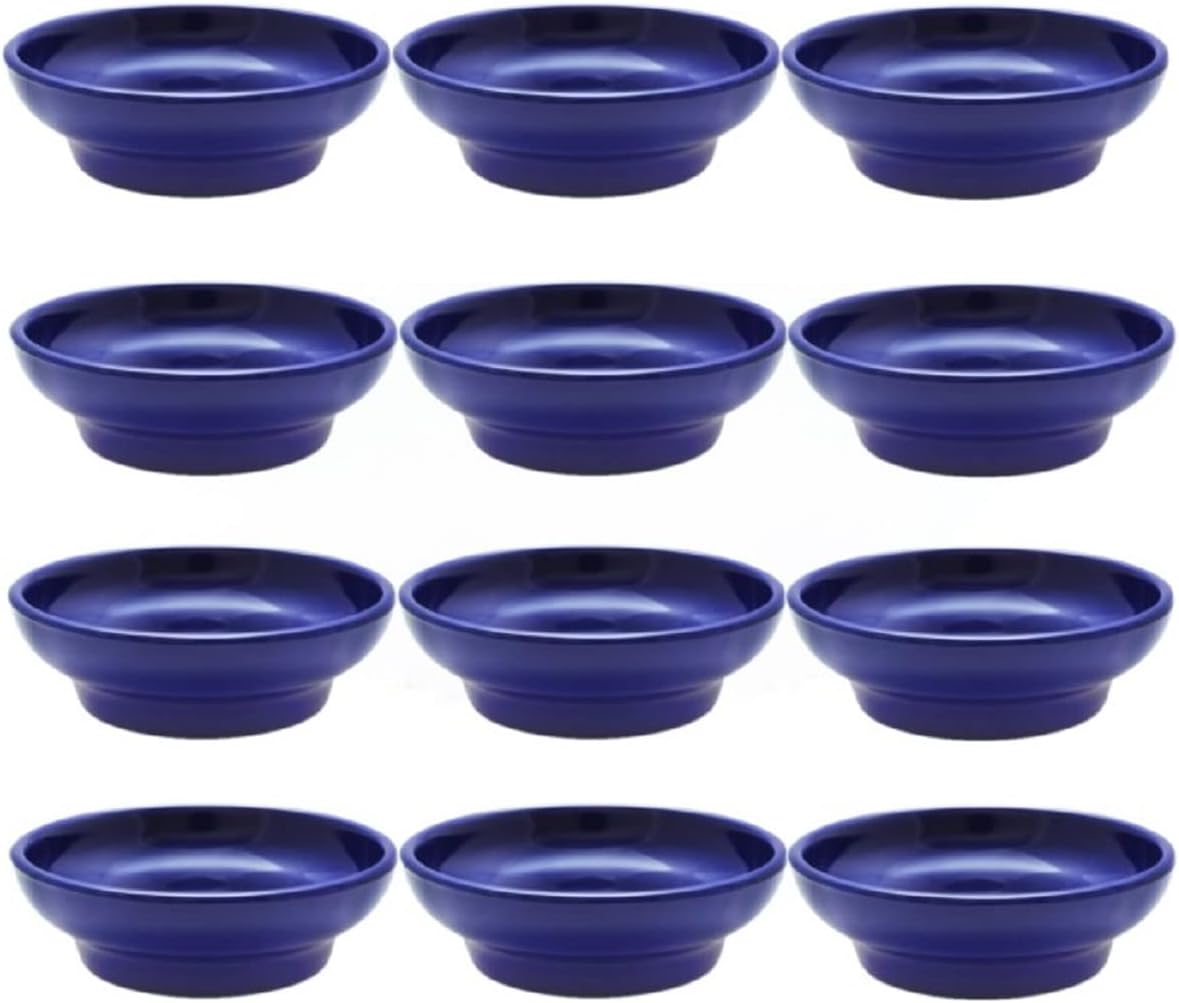 Set of 12 Salsa Dish Melamine - Perfect for Salsa Guacamole Cheese Condiments Dipping Sauces Mexican Fiesta Serving Side Dish For Chip Dip Guac Pinch Condiments