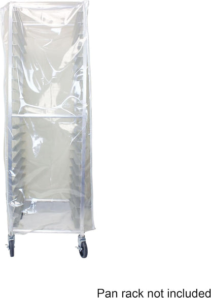 Durable Clear Plastic Cover for 20 Tier Bun Pan Sheet Rack 28 x 23 x 61 - Heavy Duty Plastic Sheet Pan Rack Cover with Zippers Sheet Pan Rack Cover for Home Kitchen Restaurant Bakery
