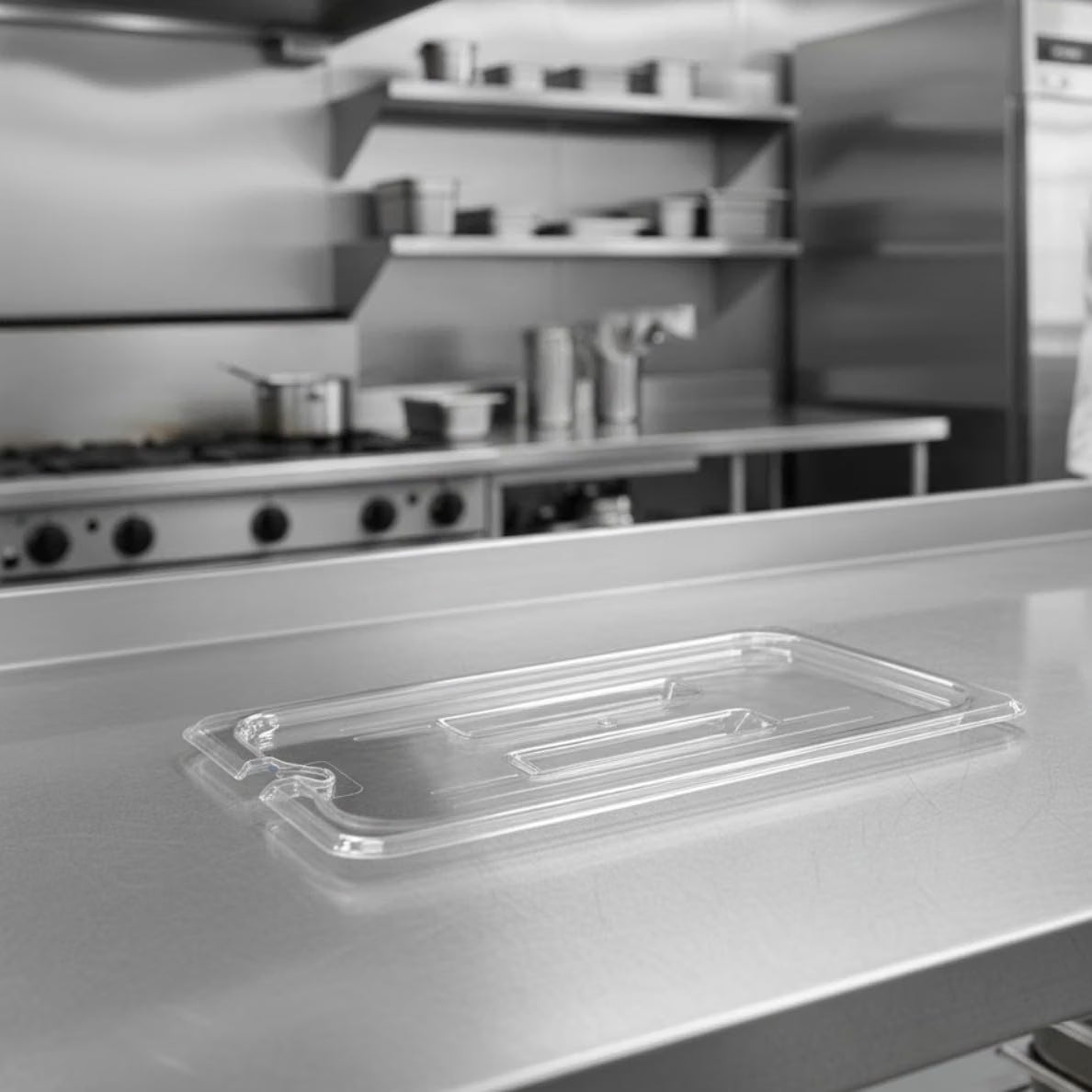 Solid Polycarbonate Food Pan Lid - Food Storage Container Cover Restaurant Commercial Hotel Pans Cover for Food Prep Fruits Vegetables Beans Corns