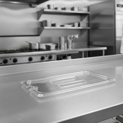 Solid Polycarbonate Food Pan Lid - Food Storage Container Cover Restaurant Commercial Hotel Pans Cover for Food Prep Fruits Vegetables Beans Corns