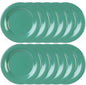 Round Dinner Plates Wide Rim Melamine Set of 12- Dishwasher Safe Reusable Plates Kitchen Plates Dinnerware Appetizer Plates Serving Plate Home Kitchen Restaurants