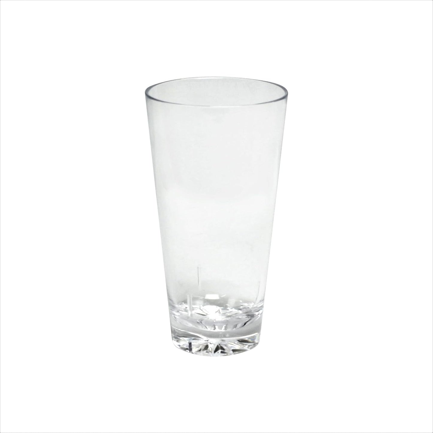 Mixing Glass Polycarbonate with Starburst Heavy Base Clear Color Comes in each- Beverage Plastic Drinking Glass Shatterproof Drinking Cup Reusable Drinking Tumbler Plastic