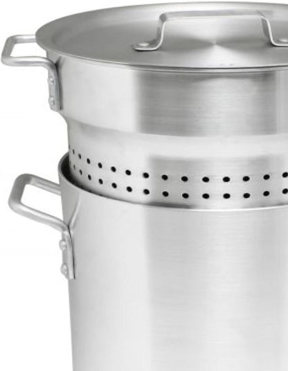 Aluminum Pasta Cooker 3 Piece Set - Multipurpose Pasta Pot with Strainer Lid Pasta Pot Cookware for Spaghetti Vegetable Blanching Home Kitchen Restaurant