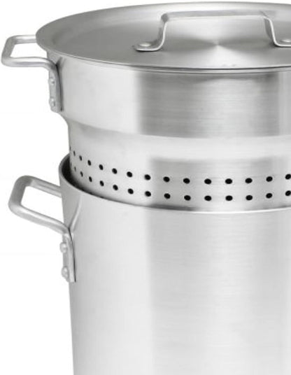 Aluminum Pasta Cooker 3 Piece Set - Multipurpose Pasta Pot with Strainer Lid Pasta Pot Cookware for Spaghetti Vegetable Blanching Home Kitchen Restaurant
