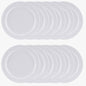Round Plate Melamine Set of 12- Reusable Plates Kitchen Plates Dinnerware Serving Platter Dishes Dishwasher Safe Break-Resistant for Home Kitchen