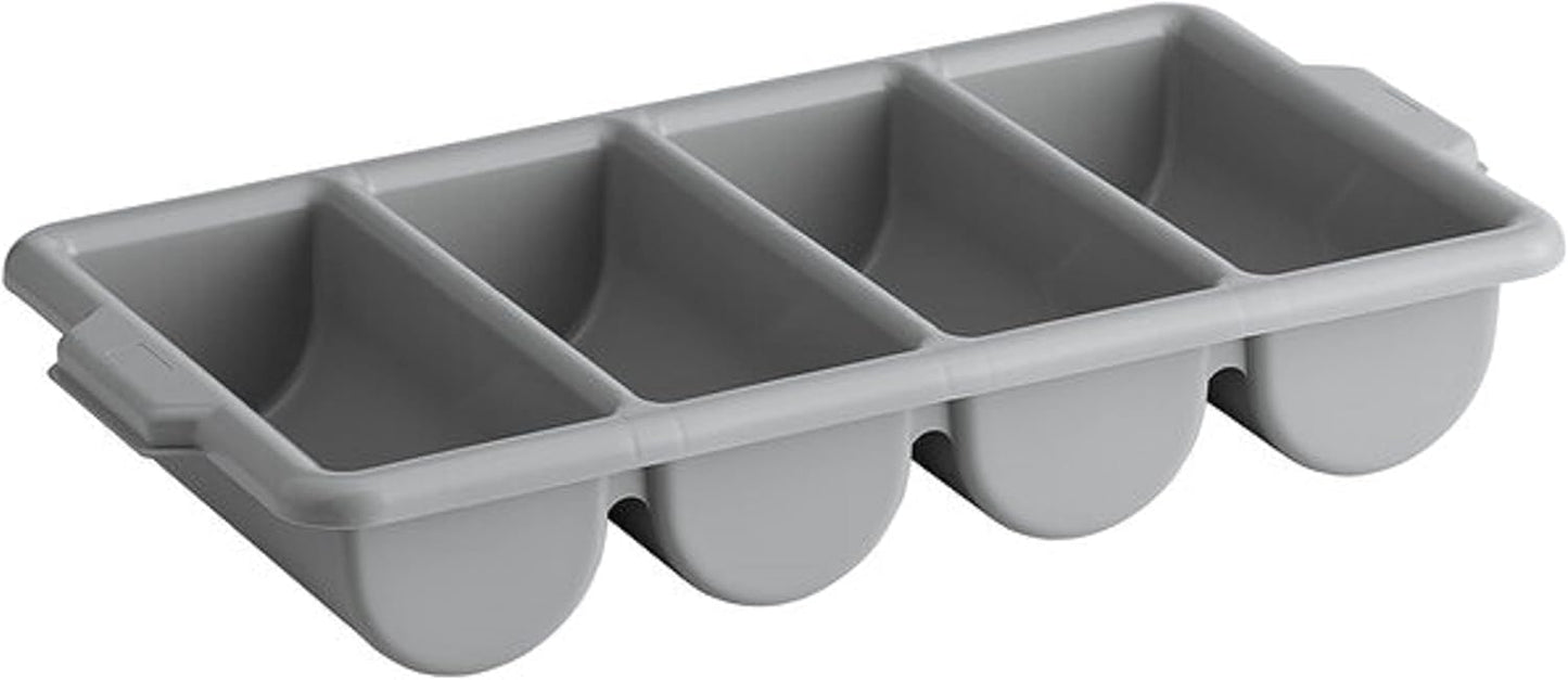 4 Compartments Silverware Organizer Cutlery Tray 22-1/2" x 13" x 4"- Plastic Utensils Drawer Holder Cutlery Holder for Kitchen Home and Restaurant Organization
