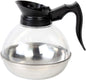 64 oz. Coffee Decanter Stainless Steel Base Polycarbonate Body with  Plastic Handle Commercial Grade- Coffee Carafe Easy Pour Coffee Decanter Perfect for Cafes Home and Restaurant