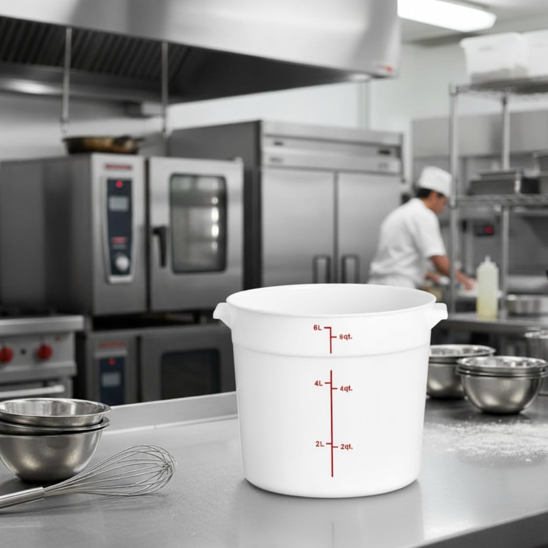 Round Food Storage Container Polypropylene - Commercial Food Storage Containers Meal Prep Containers Reusable Food Containers for Pantry Kitchen Storage Organization