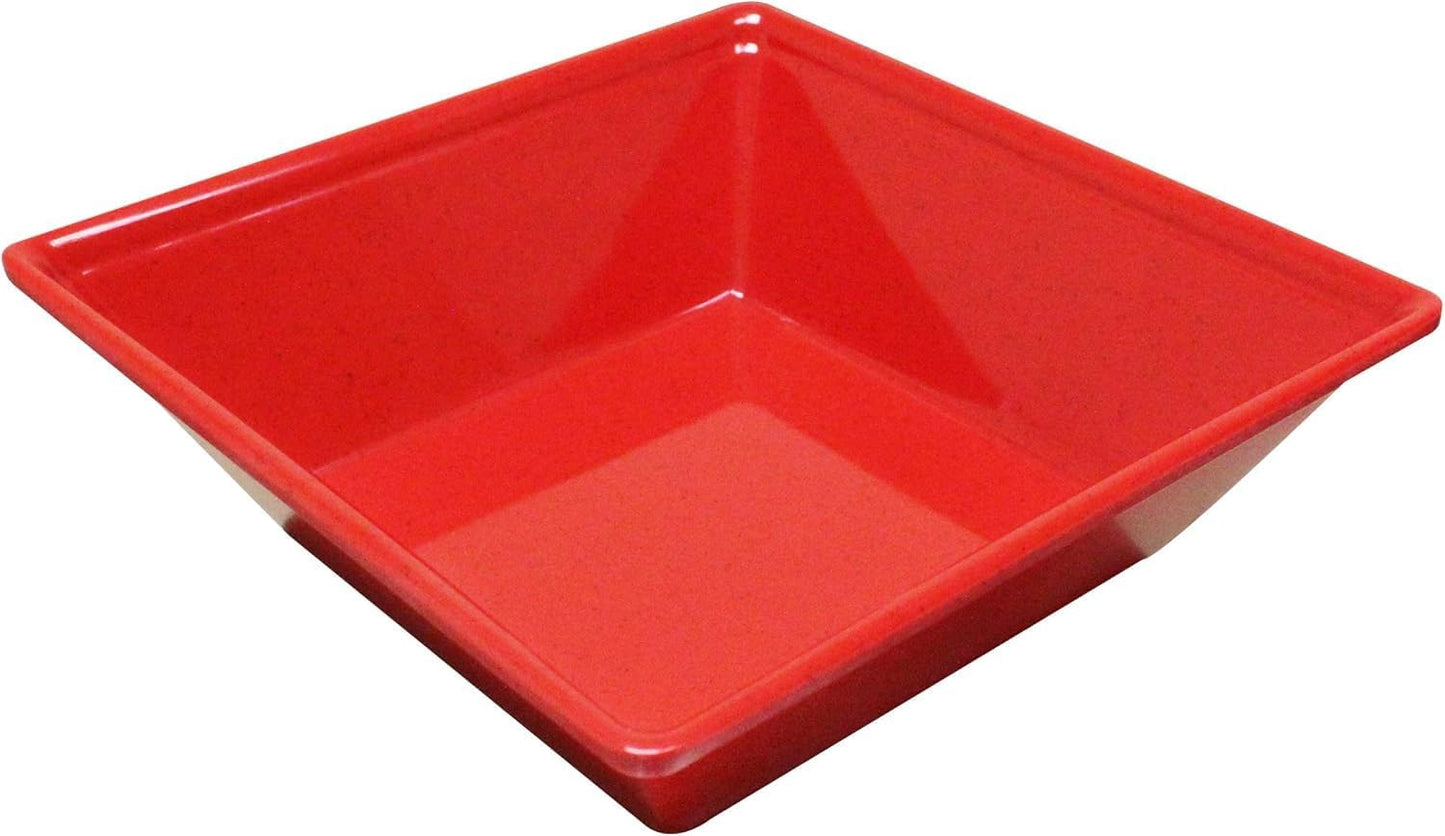 Square Bowl Passion Melamine - Dishwasher Safe Break-Resistant Serving Bowl Soup Bowl for Salads Rice Pasta Dessert Side Dishes Home Restaurants