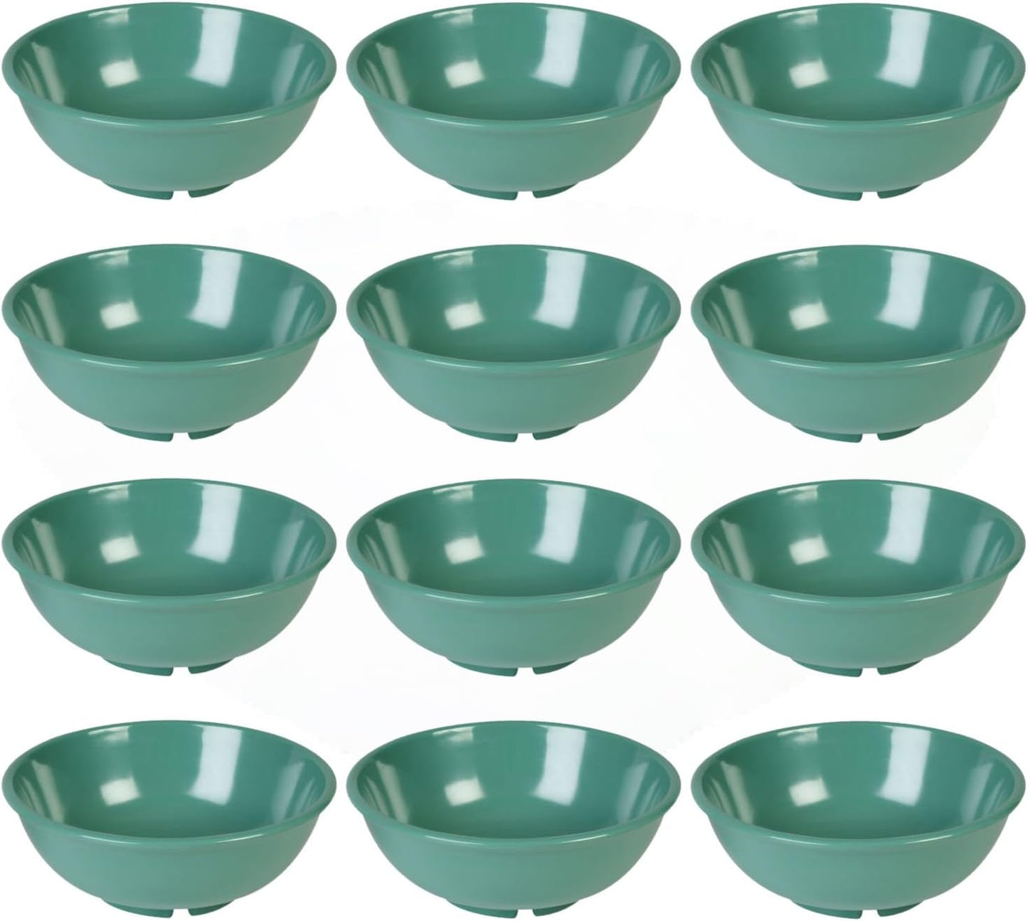 Salad Bowls Melamine Set of 12- Dishwasher Safe Break-Resistant Reusable Bowls Serving Bowl Soup Bowls for Fruits Salad Kitchen Restaurants