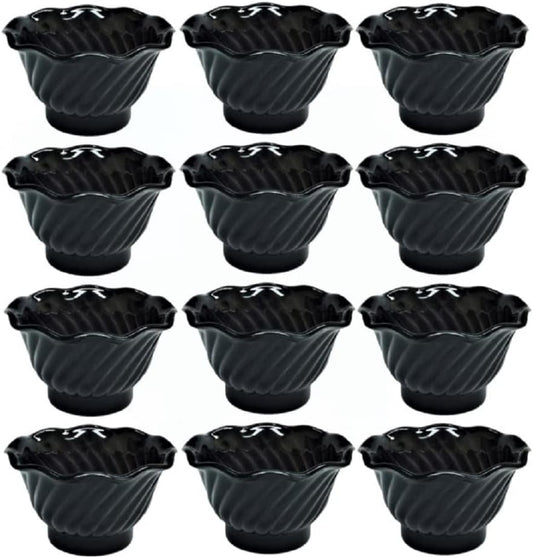 5 oz.Dessert Dish Cups Set of 12- Small Plastic Dessert Cups Reusable Serving Bowl for Tasting Party Desserts Appetizers Ice Cream Sundae Bowls for Kids