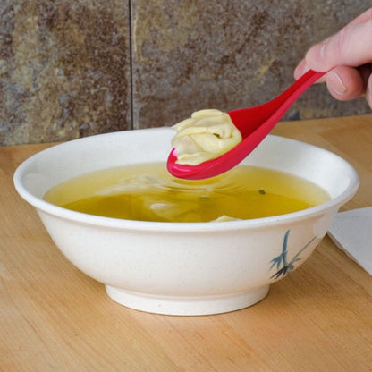 1 oz Asian Soup Spoon Melamine Set of 12 - Break-Resistant Soup Spoons, Table Spoons, Ramen Spoons, Japanese Soup Spoons for Dumpling, Miso, Pho, Wonton, Noodles