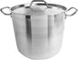 Stainless Steel Stock Pot with Lid - Heavy Duty Induction Large Stock Pot Stew Pot Cookware for Simmering Soup Canning Soup Pasta VegetableOven Safe & Induction Ready