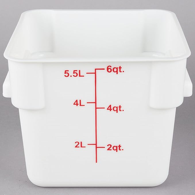 Polycarbonate Square Food Storage Container - Commercial Food Storage Containers Meal Prep Containers Reusable Food Containers for Pantry Kitchen Storage Organization