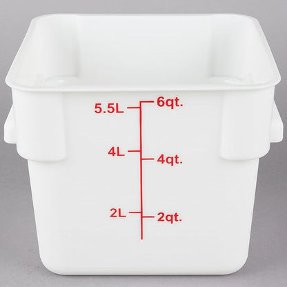 Polycarbonate Square Food Storage Container - Commercial Food Storage Containers Meal Prep Containers Reusable Food Containers for Pantry Kitchen Storage Organization