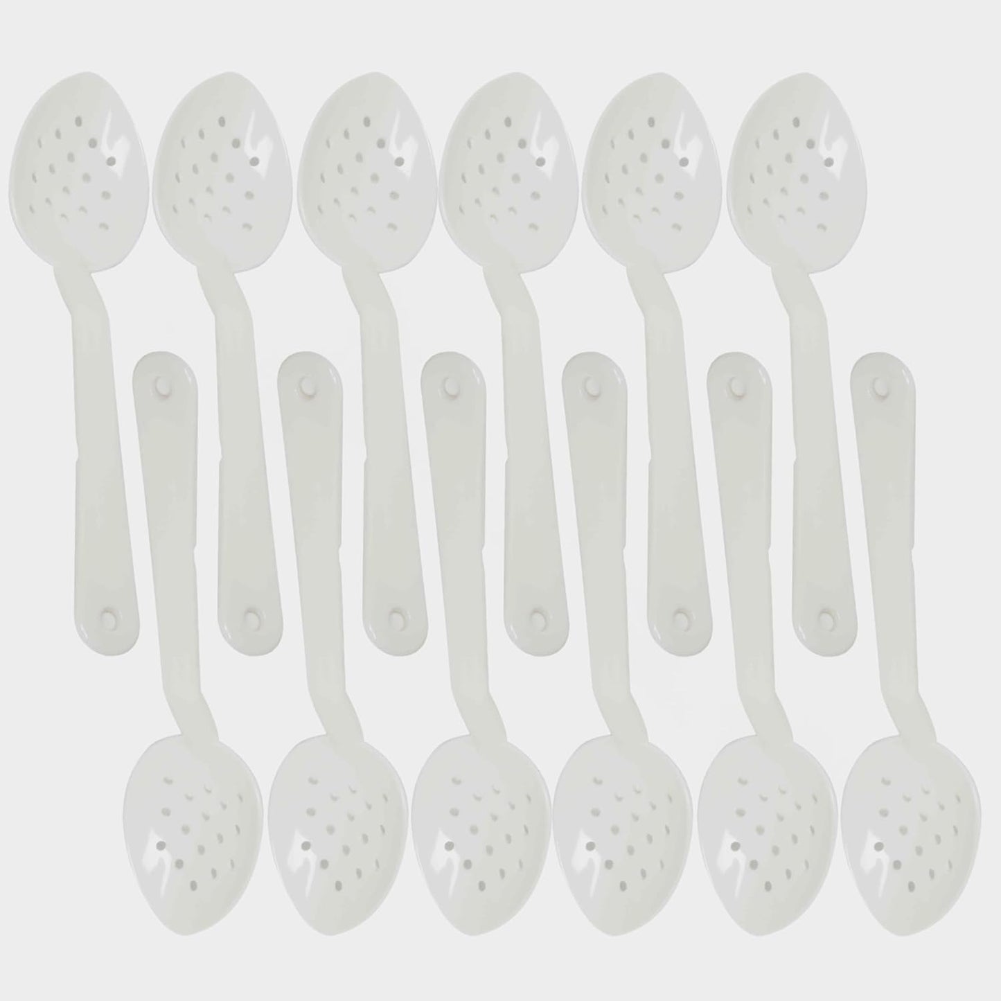 Perforated Serving Spoon Polycarbonate Set of 12- Salad/Buffet Catering Spoons Large Serving Spoons Utensils Serving for Buffet Banquet Flatware Kitchen