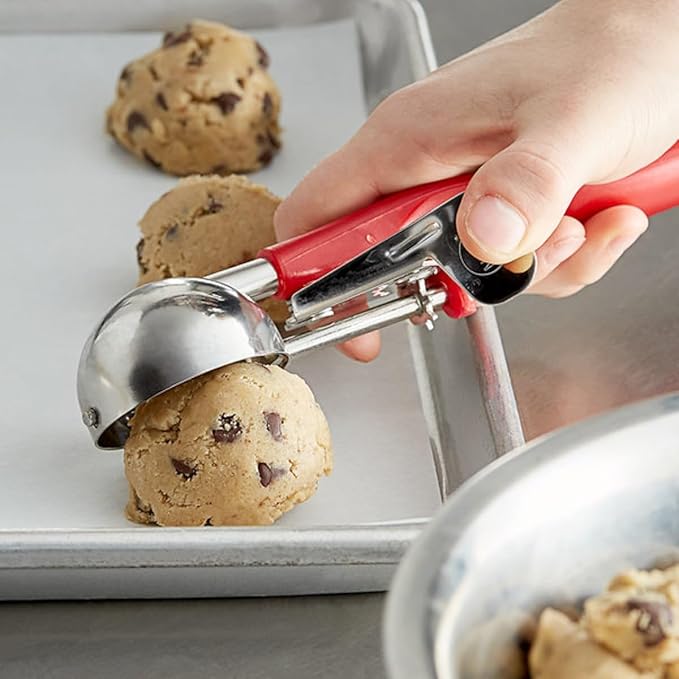 Lever Disher #30 Stainless Steel Ergo Handle- Ice Cream Cookie Scooper for Baking Cookie Scoops Portion Control Scoop Cupcake Batter Ice Cream Yogurt Gelatos
