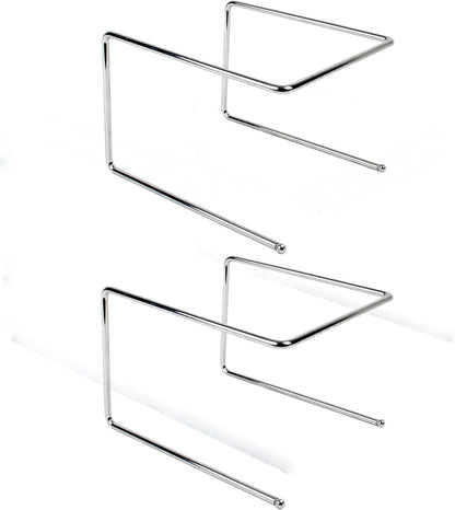 9-1/2" x 9" x 6-1/2" Wire Pizza Tray Stand Chrome Plated Set of 2- Metal Pizza Stand Tray Tabletop Pizza Pan Riser Food Platter Tray and Display Rack Metal Pizza Table Stand