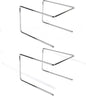 9-1/2" x 9" x 6-1/2" Wire Pizza Tray Stand Chrome Plated Set of 2- Metal Pizza Stand Tray Tabletop Pizza Pan Riser Food Platter Tray and Display Rack Metal Pizza Table Stand