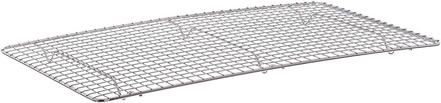 Full Size Chrome Plated Wire Pan Grate- Cooling Racks 18" x 10"- Fits Full Size Sheet Pans Cookie Pans Cooling Rack Baking Sheet Grate Cake Rack for Pies Cookies Pastries Cakes