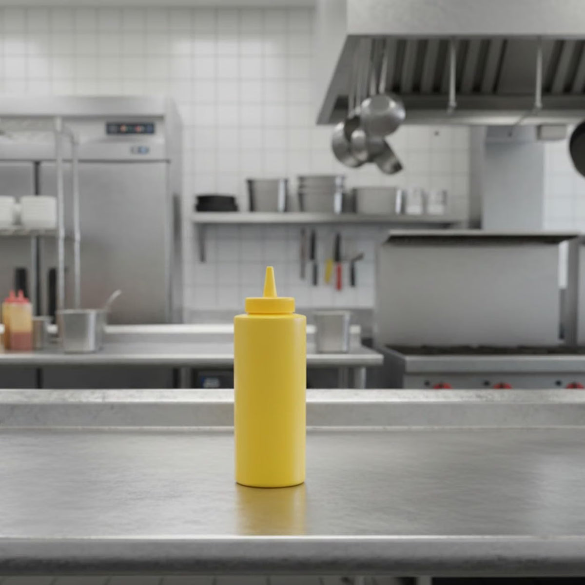 Set of 12 Squeeze Condiment Dispensing Bottles 8 oz - Plastic Squeeze Bottle For Sauces Spreads Ketchup Mustard Mayo Hot sauces and Olive oil