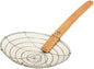Mesh Skimmer Galvanized Steel with Natural Bamboo Handle- Spider Strainer Ladle Kitchen Frying Food Pasta Spaghetti for Cooking and Frying Pasta Strainer Spoon