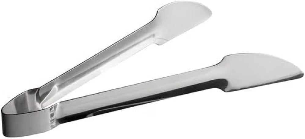 Hamburger Tong Stainless Steel- Heavy Duty Flipping Tongs Multifunctional Stainless Steel Food Tongs for Beefsteak Bread Hamburger BBQ Meats Pizza Pies Bread Fish
