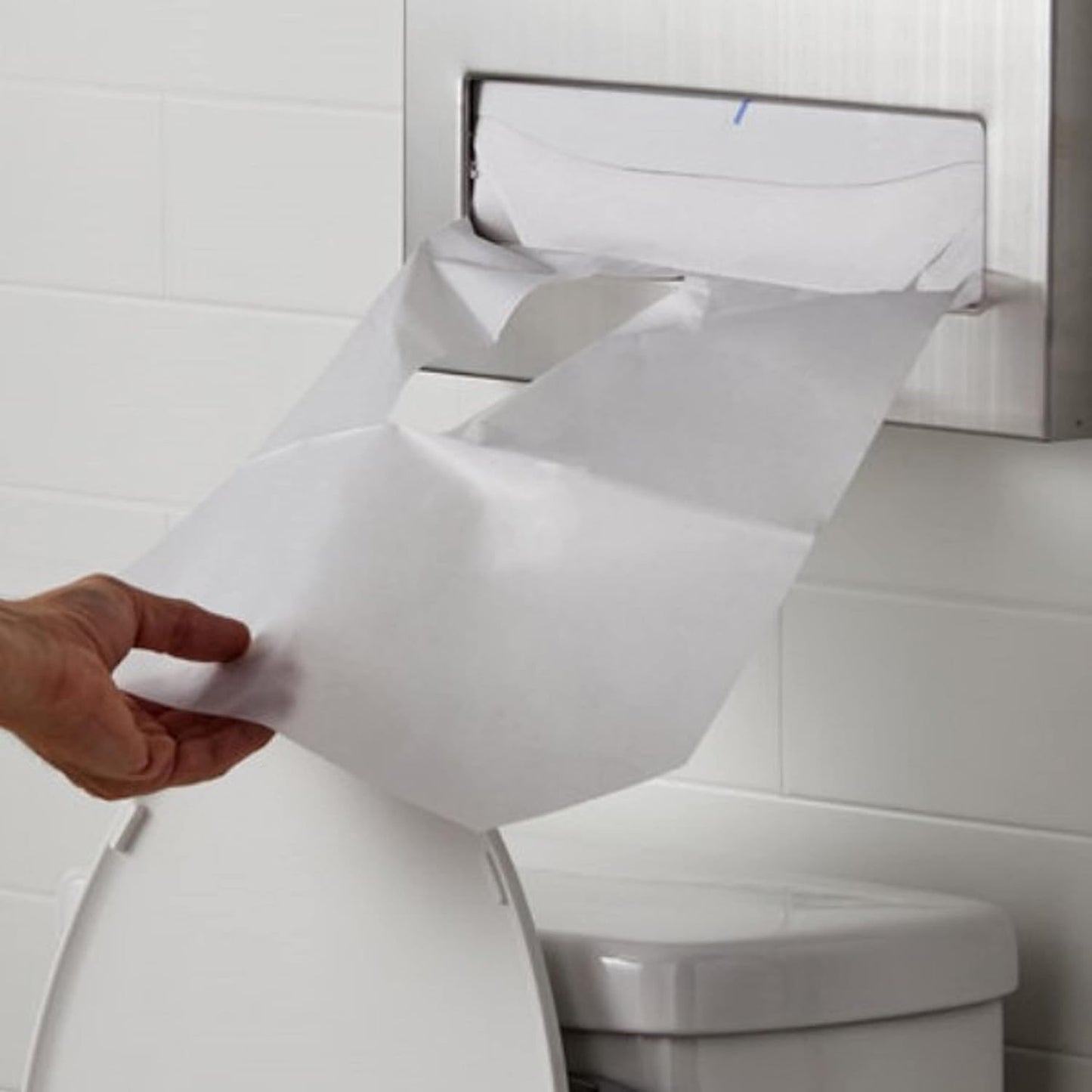 Half Fold Paper Toilet Seat Covers (250 Sheet/Pack) Disposable Toilet Seat Cover- Disposable Flushable Paper Toilet Seat Liner for Commercial and Public Restrooms Portable Potty Seats