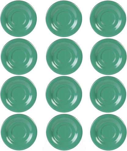 5-1/2” Saucer Melamine Set of 12 for Bouillon Cup/Mug Cup - Dishwasher Safe Break-Resistant Appetizer Dessert Plates Coffee Cup Saucers Drinkware Home Cafe Restaurants
