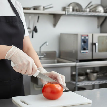 Utility Cutting Board White Plastic with Handle- Non-Skid Plastic Chopping Board Cutting Board for Kitchen Meat Vegetables Fruits Home Restaurants Dishwasher Safe