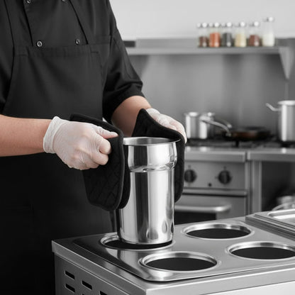 Stainless Steel Vegetable Inset Pan - for Soup Warmer and Soup Chafer Soup Pot Soup Station Applicable for Kitchen Hotel Catering Restaurant Buffet Parties Banquets