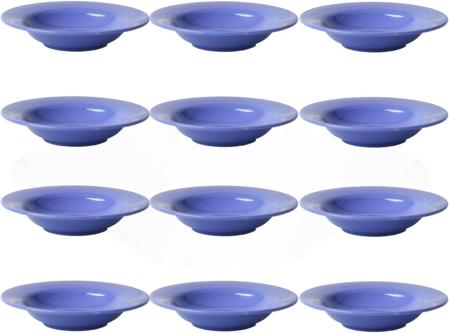 Salad Bowls Melamine Set of 12- Dishwasher Safe Break-Resistant Reusable Bowls Serving Bowl Soup Bowls for Fruits Salad Kitchen Restaurants
