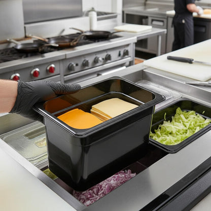 Deep Polycarbonate Food Pan - Commercial Restaurant Food Storage Containers Hotel Pans for Catering Buffets Restaurants Fruits Vegetables Corns