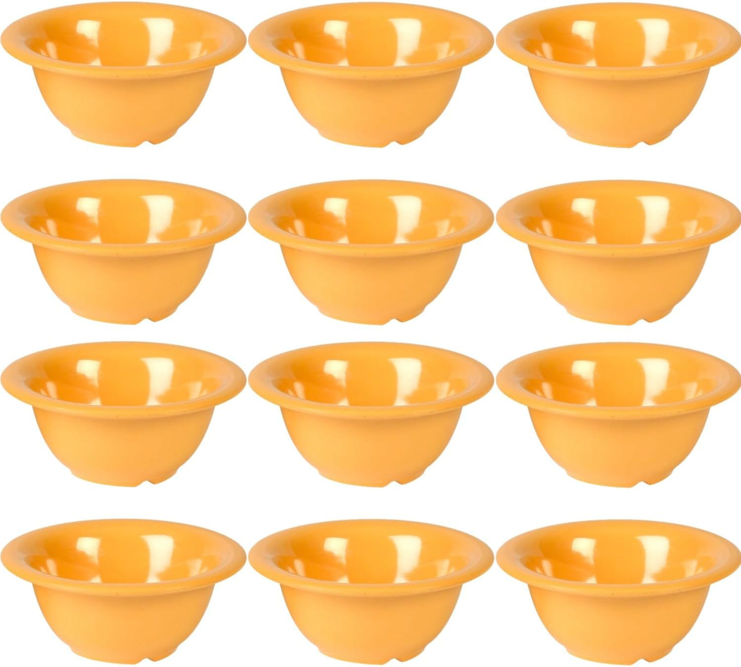 Soup Bowl Melamine Set of 12- Dishwasher Safe Break-Resistant Reusable Bowls Serving Soup Bowl Broth Cups Soup Bowls Ice Cream Dipping Sauce