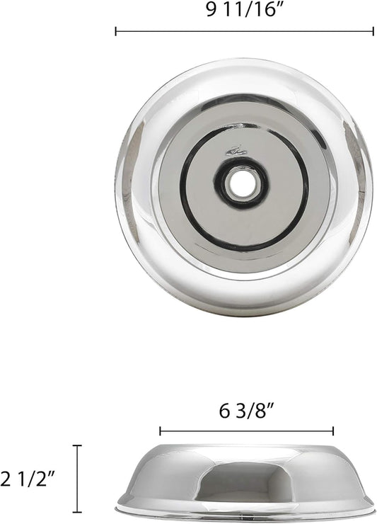 Stainless Steel Round Multi-fit Plate Cover - Standard or English-Style Dinner Plates Reusable Food Cover for Outdoors Parties Picnics BBQs Home Restaurants