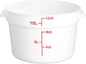 Round Food Storage Container Polypropylene - Commercial Food Storage Containers Meal Prep Containers Reusable Food Containers for Pantry Kitchen Storage Organization