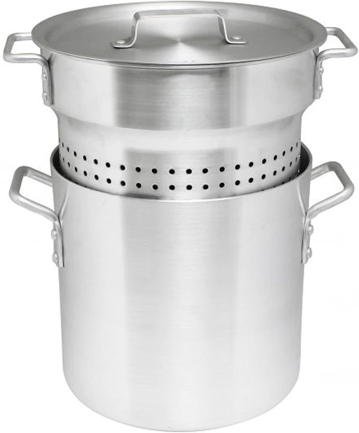 Aluminum Pasta Cooker 3 Piece Set - Multipurpose Pasta Pot with Strainer Lid Pasta Pot Cookware for Spaghetti Vegetable Blanching Home Kitchen Restaurant