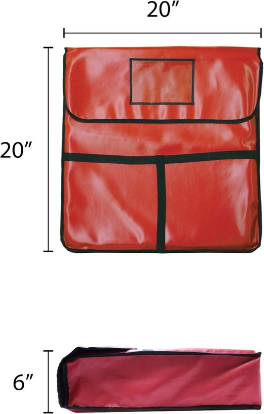 Insulated Pizza Bag Holds Pizza Leatheroid's PVC with Nylon Edges Exterior- Insulated Pizza Warmer Bags Pizza Delivery Bags Pizza Bag for Personal Professional Use