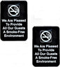 6" x 9" Smoke-Free Environment Signs with Easy Peel Self-Adhesive Set of 2- Waterproof Self Adhesive Store Signs Indoor/Outdoor Warning Marker Home Business Use