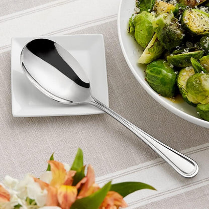 Luxor Spoon Stainless Steel Set of 2- Serving Utensils Spoon Flatware Basting Serving Cutlery Kitchen Tableware Buffet Serving Utensils for Home Kitchen and Restaurant