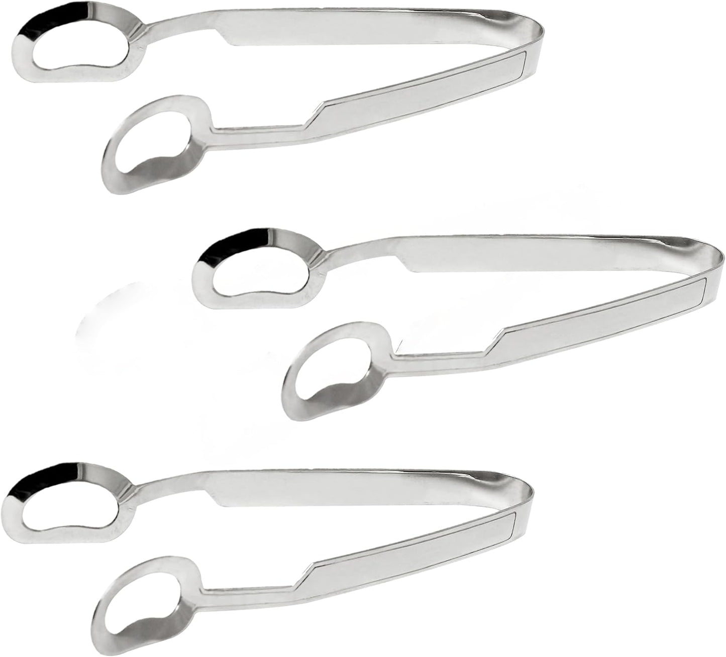 6" Stainless Steel Snail Escargot Tongs Set of 3- Seafood Snail Escargot Tongs Server Serving Cooking Tong for Home Kitchen Restaurant Hotel BBQ