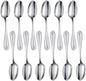 Set of 12 Stainless Steel - Steel Flatware Silverware Cutlery Kitchen Tableware for Home Restaurant for Stirring Coffee Dessert Cake Ice Cream Cappuccino