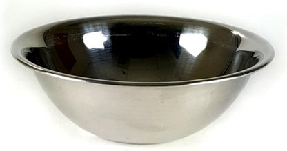 Stainless Steel Mixing Bowls - 6.5" Wide - Flat Bottom and Rim