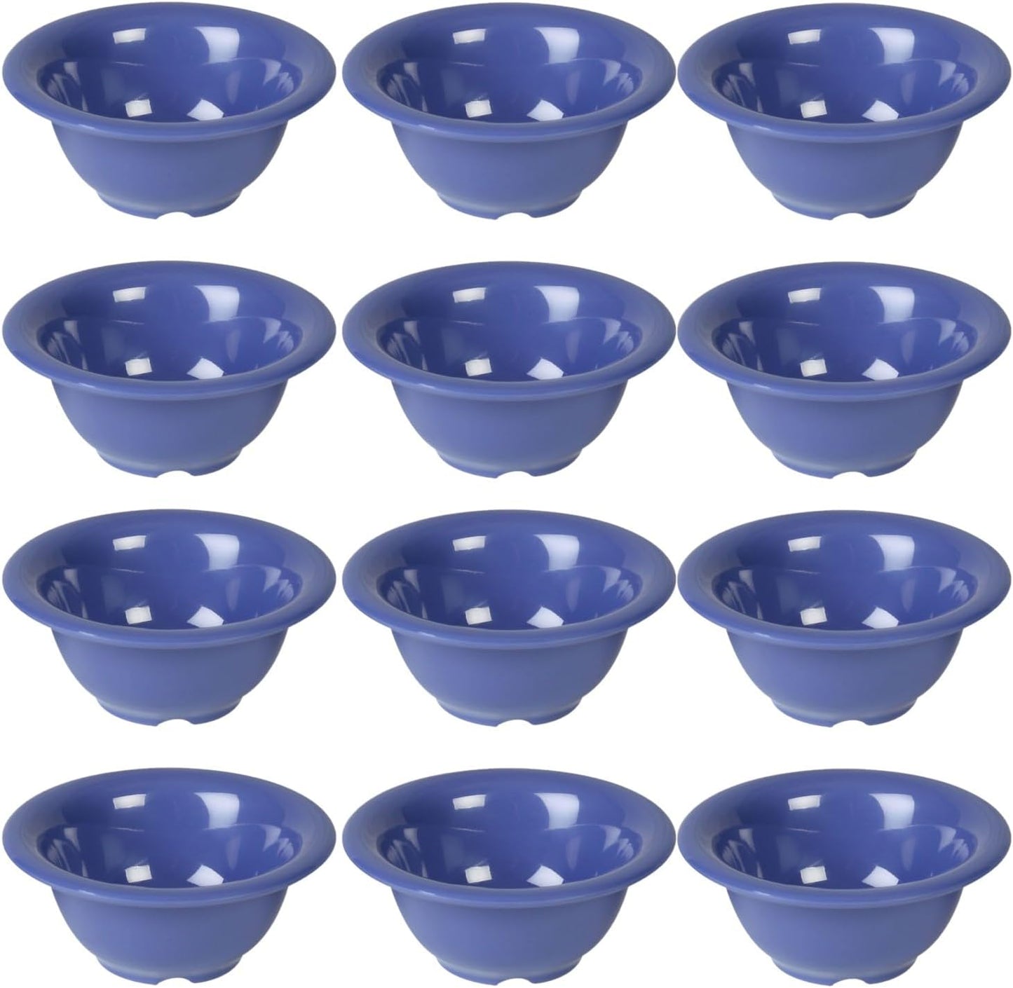 Soup Bowl Melamine Set of 12- Dishwasher Safe Break-Resistant Reusable Bowls Serving Soup Bowl Broth Cups Soup Bowls Ice Cream Dipping Sauce