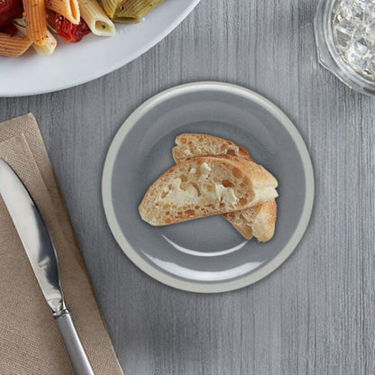 Graham Round Dinner Plates Wide Rim Melamine Set of 12- Dishwasher Safe Break-Resistant Reusable Plates Kitchen Plates Dinnerware Dishes for Home Kitchen Restaurants