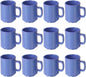 8 oz Mug Melamine Set of 12- Dishwasher Safe Break-Resistant Coffee Cup Set Reusable Plastic Cup for Latte Cappuccino Cocoa Hot Tea Mocha Home Cafe Restaurants