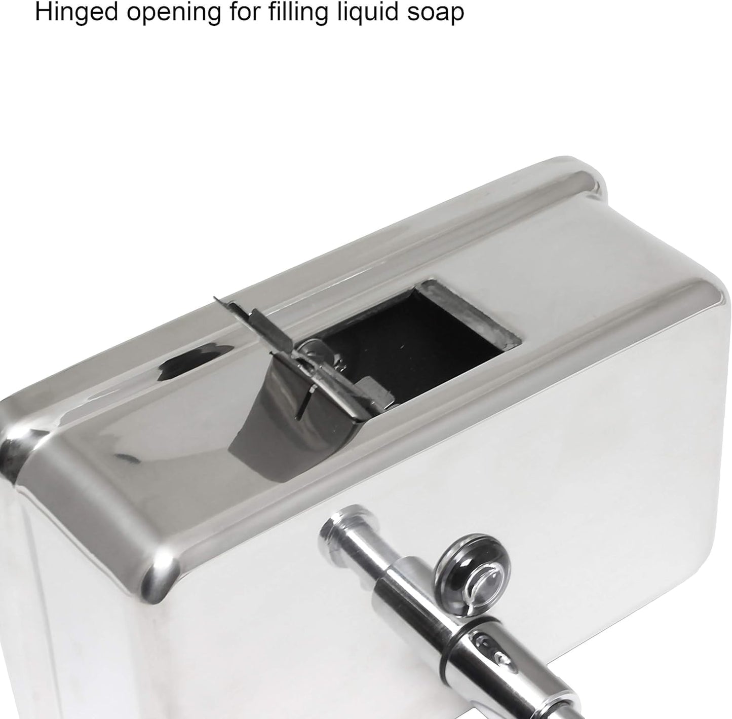40 oz. Stainless Steel Horizontal Soap Dispenser Surface Mounted-Commercial Soap Dispenser Stainless Steel Pump Refillable Liquid Hand Soap Dispenser for Bathroom