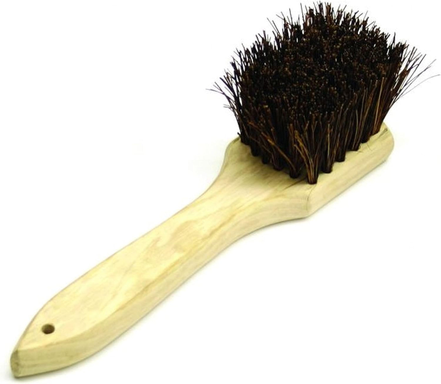 Wok Brush Palmyra Bristles with Wooden Handle - Wok Brush Cleaning Brush Kitchen pan Brush Scrub Brush Kitchen Cleaning Brush Pot Scraper Scrubber Dish Pan Brush for Cooking