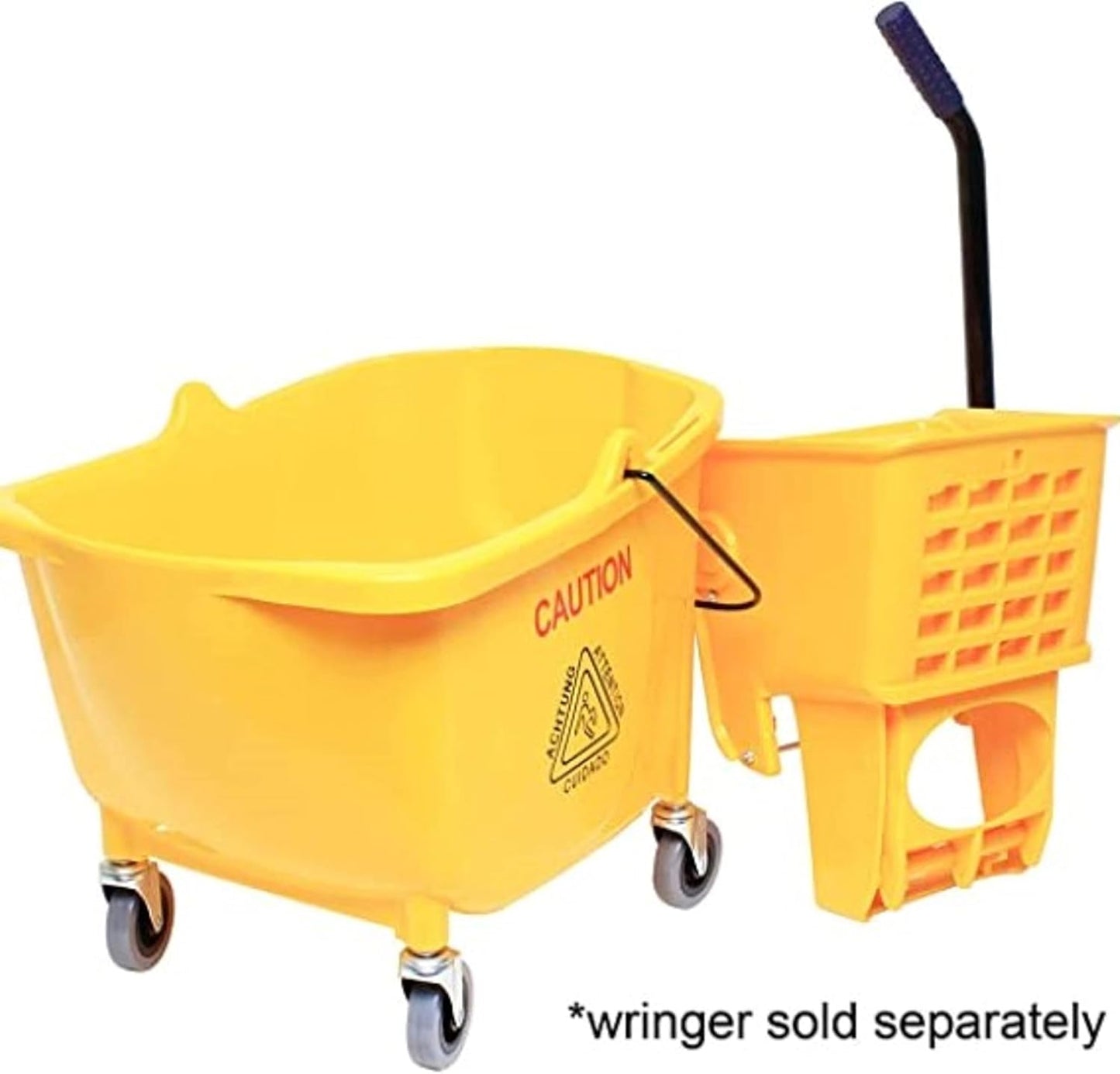 36 qt. Yellow Mop Bucket- Pail/Mop Bucket Cleaning Washing Mop Bucket Household Portable Mop Bucket Ideal for Household and Public Places Floor