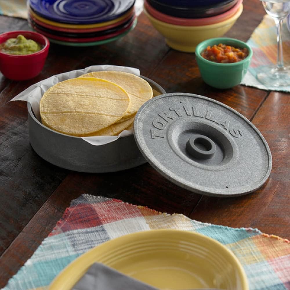 8-1/2" Tortilla Warmer/Server - Tortilla/Pancake Keeper Food Container Perfect for Keeping Tortillas Pancakes and Waffles Warm